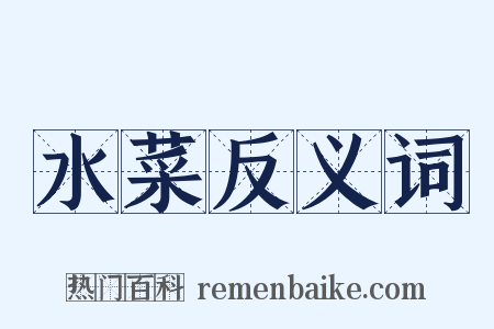 水菜反义词是什么意思的图片